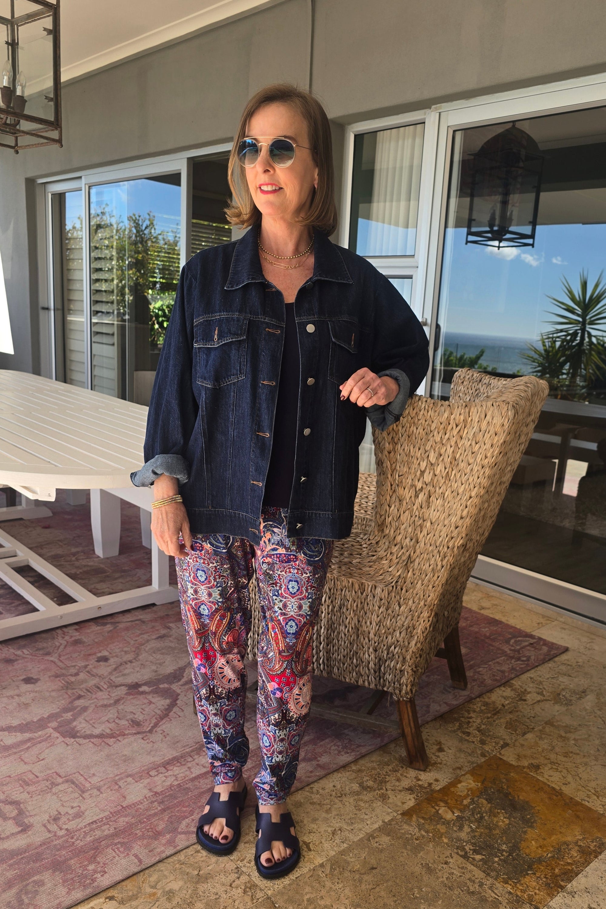 Roxanne - Classic Pants, Paisley Mosaic