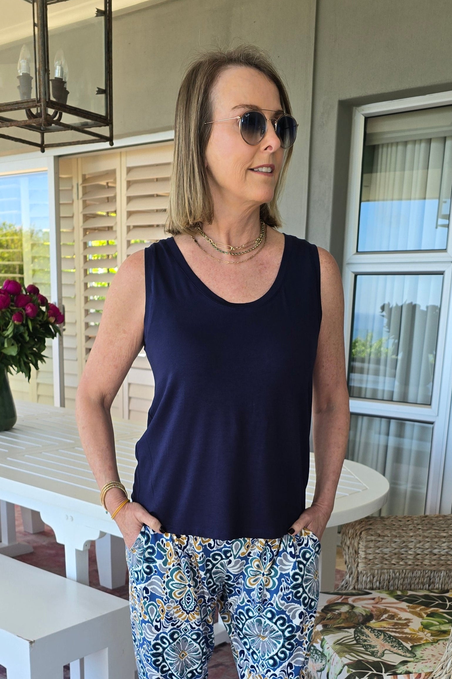 Ash - Easy Fit Cami, Navy