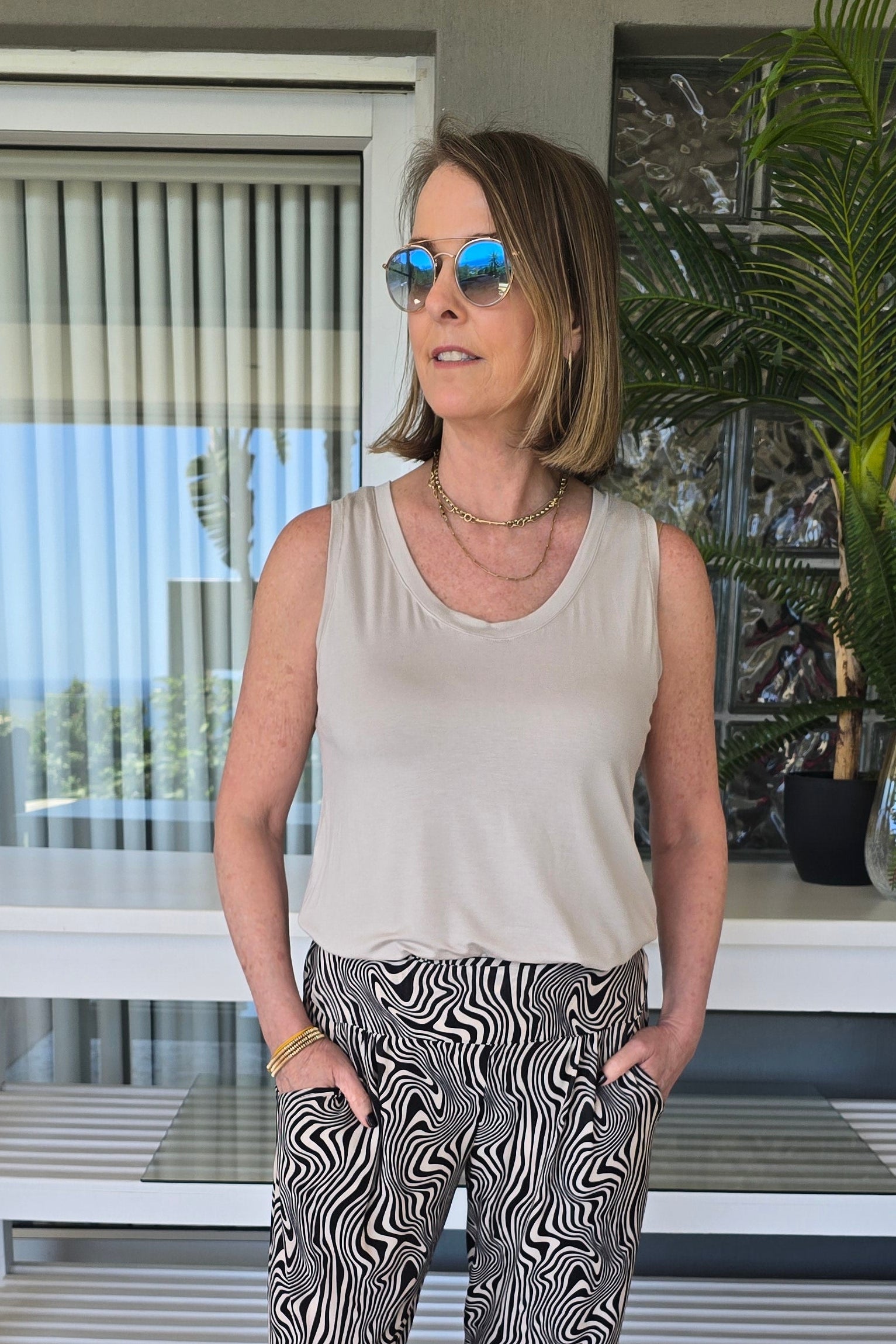 Ash - Easy Fit Cami, Stone