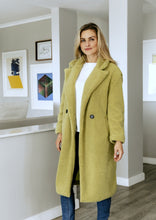 Load image into Gallery viewer, Nouvelle - Teddy Fur Lined Jacket, Chartreuse
