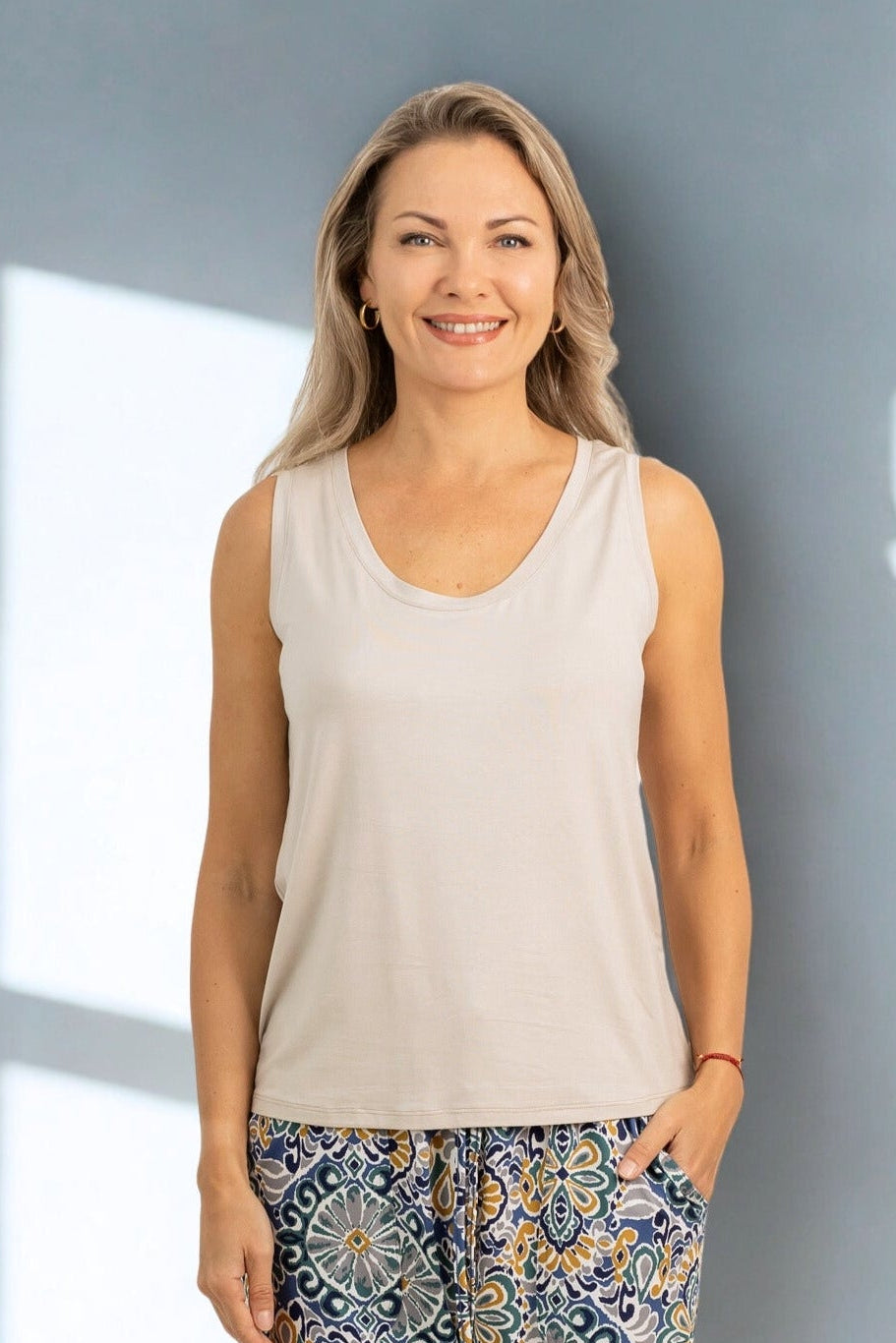 Ash - Easy Fit Cami, Stone