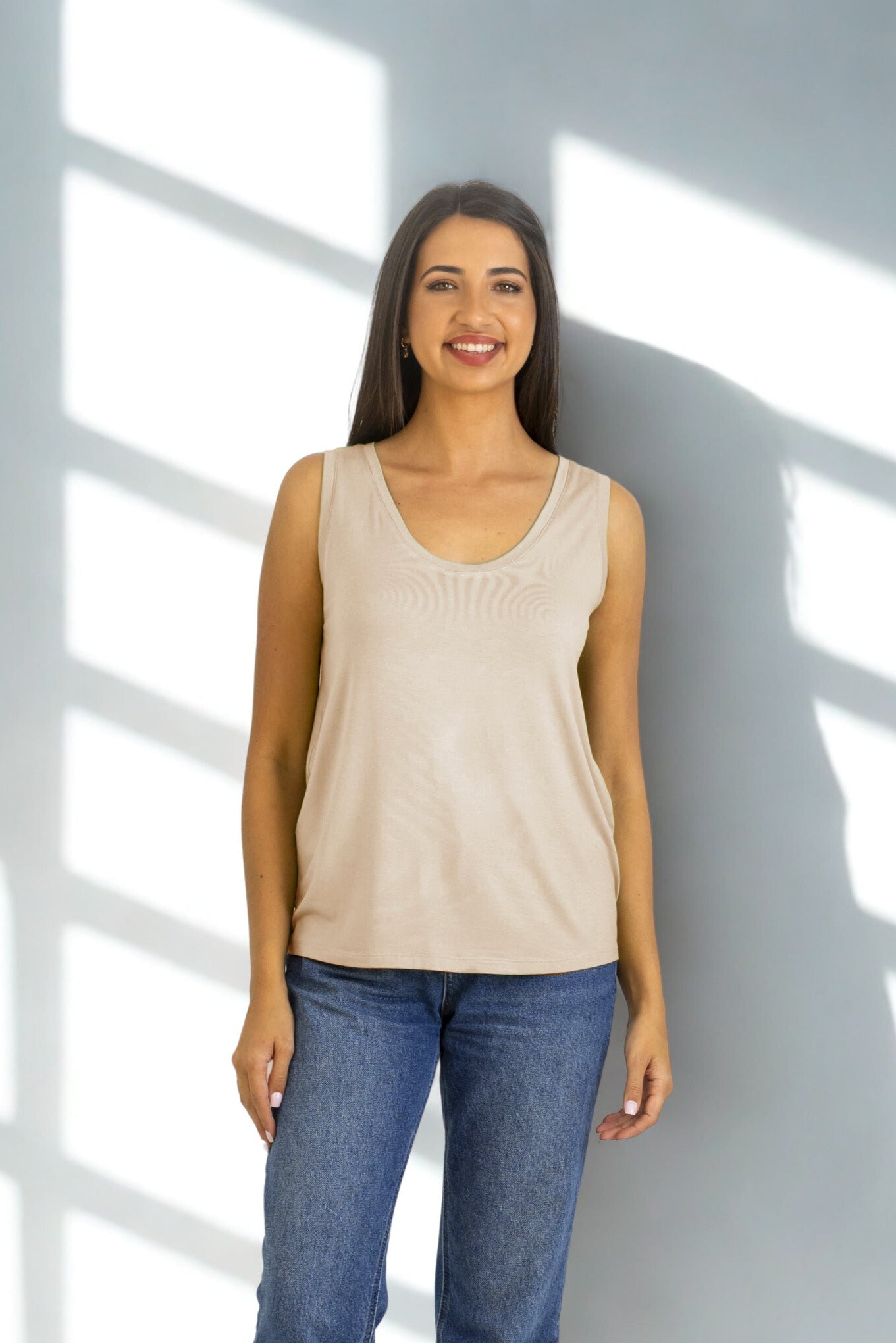 Ash - Easy Fit Cami, Stone