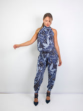 Load image into Gallery viewer, Felicite Halter Neck Jumpsuit - Midnight Blooms
