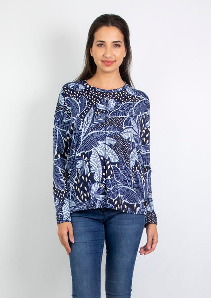 Lila - Classic Tee with Flossing, Midnight Blooms