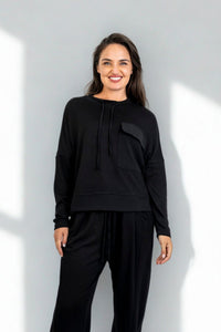 Madi - Box Top with Airflow Detail, Black