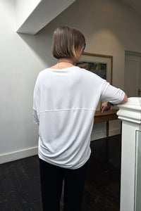 Chloe - Classic Long Line Tee with Back Seam