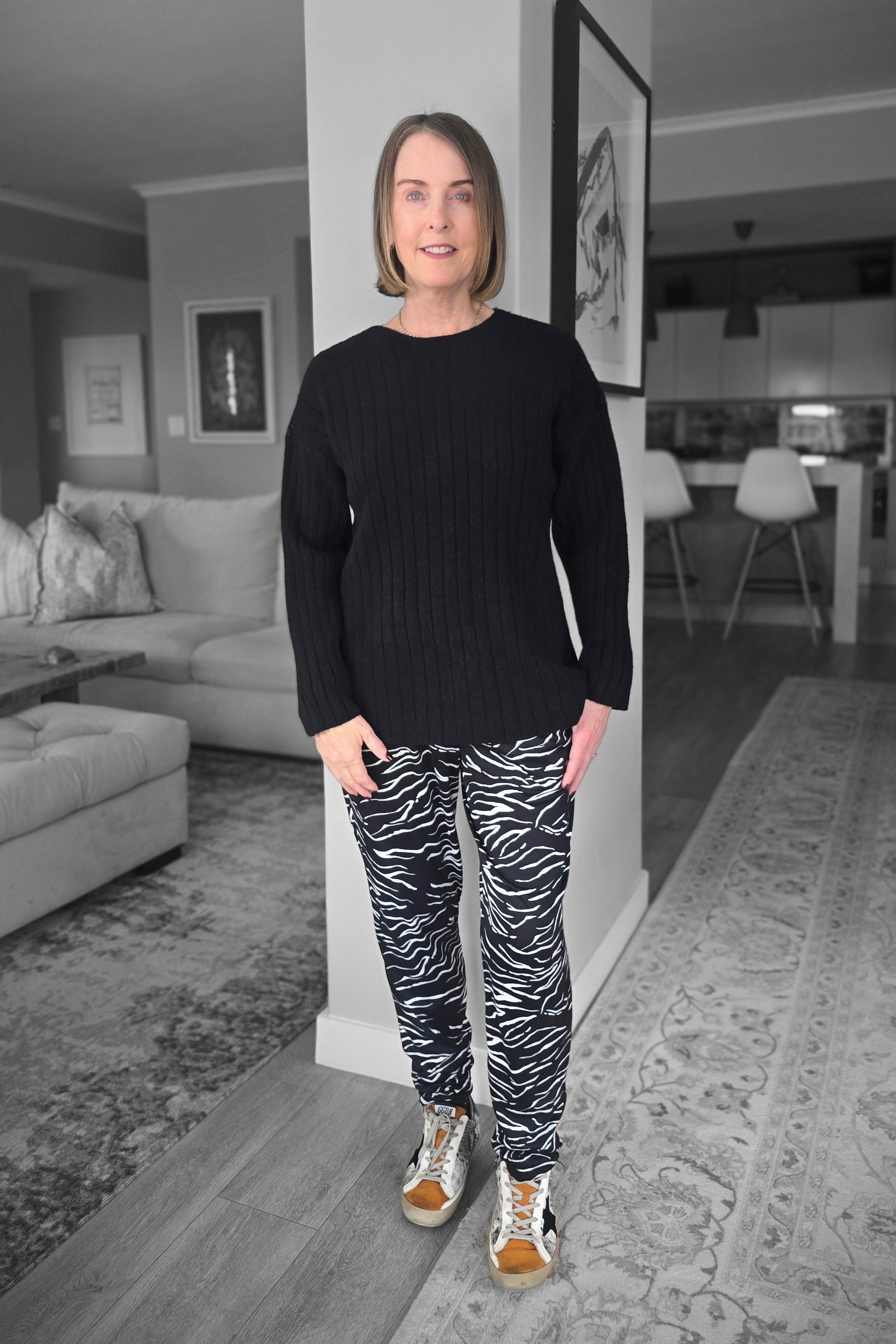 Roxanne Classic Pant - Blurred Lines, Warm Handle