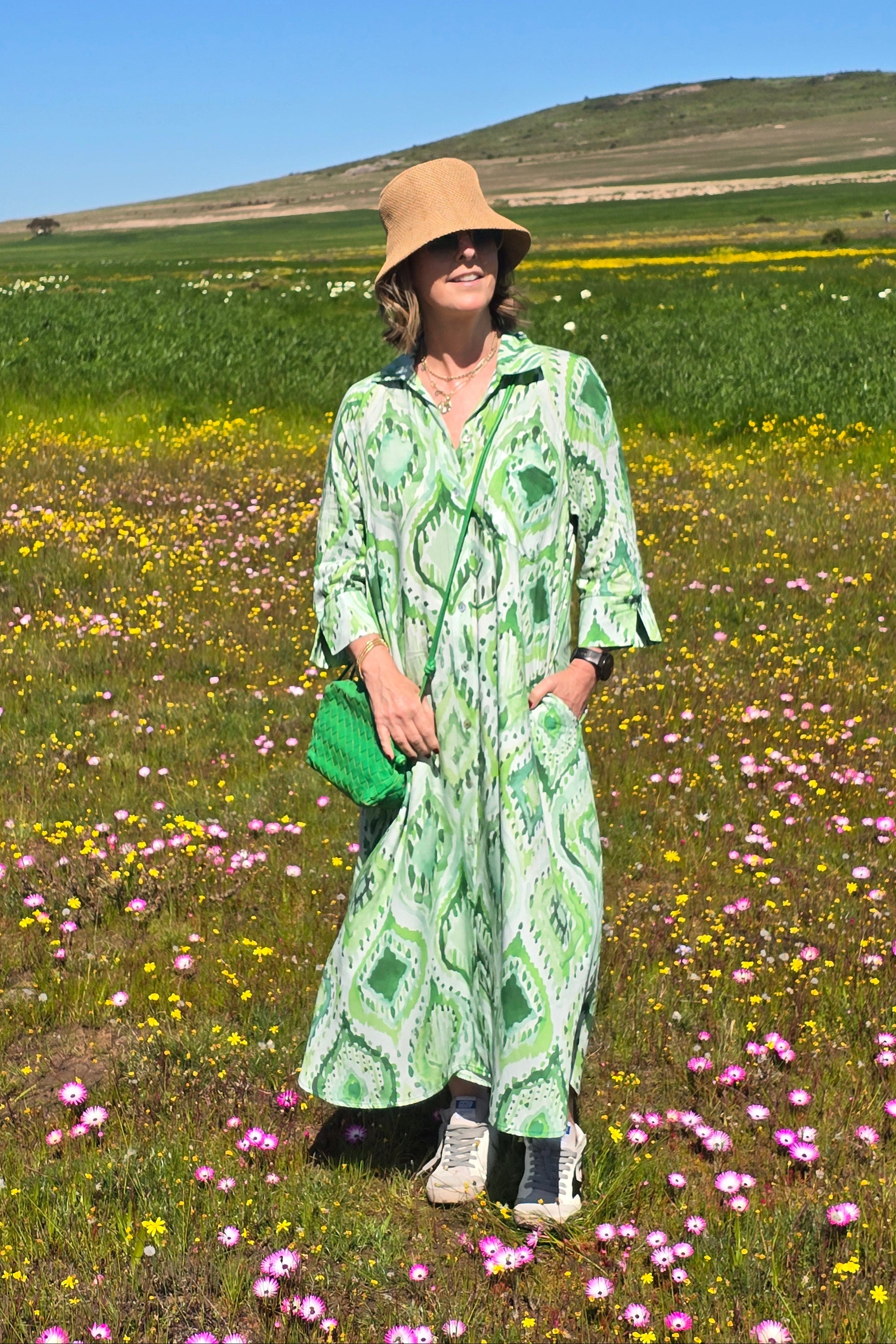 Giselle - Button Through Dress, Jade Jewels