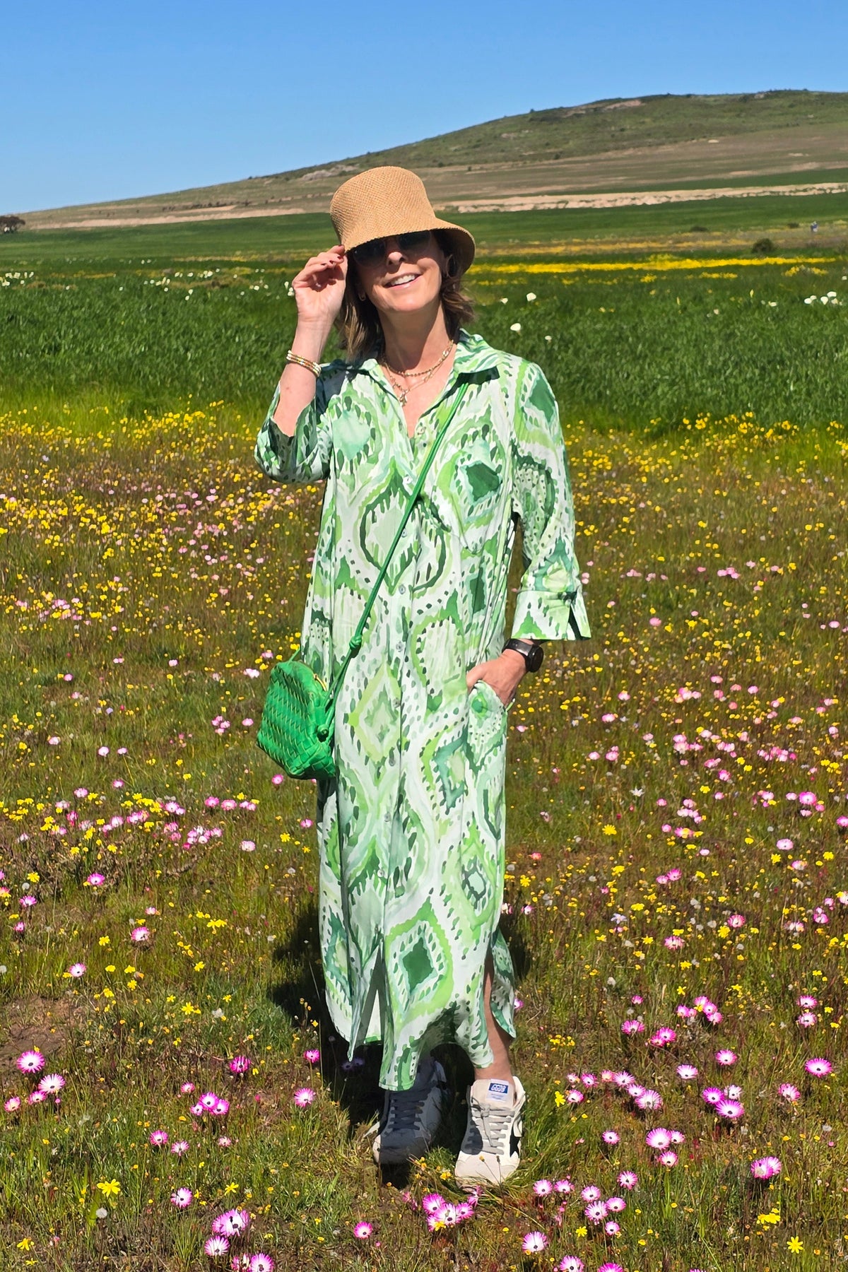 Giselle - Button Through Dress, Jade Jewels