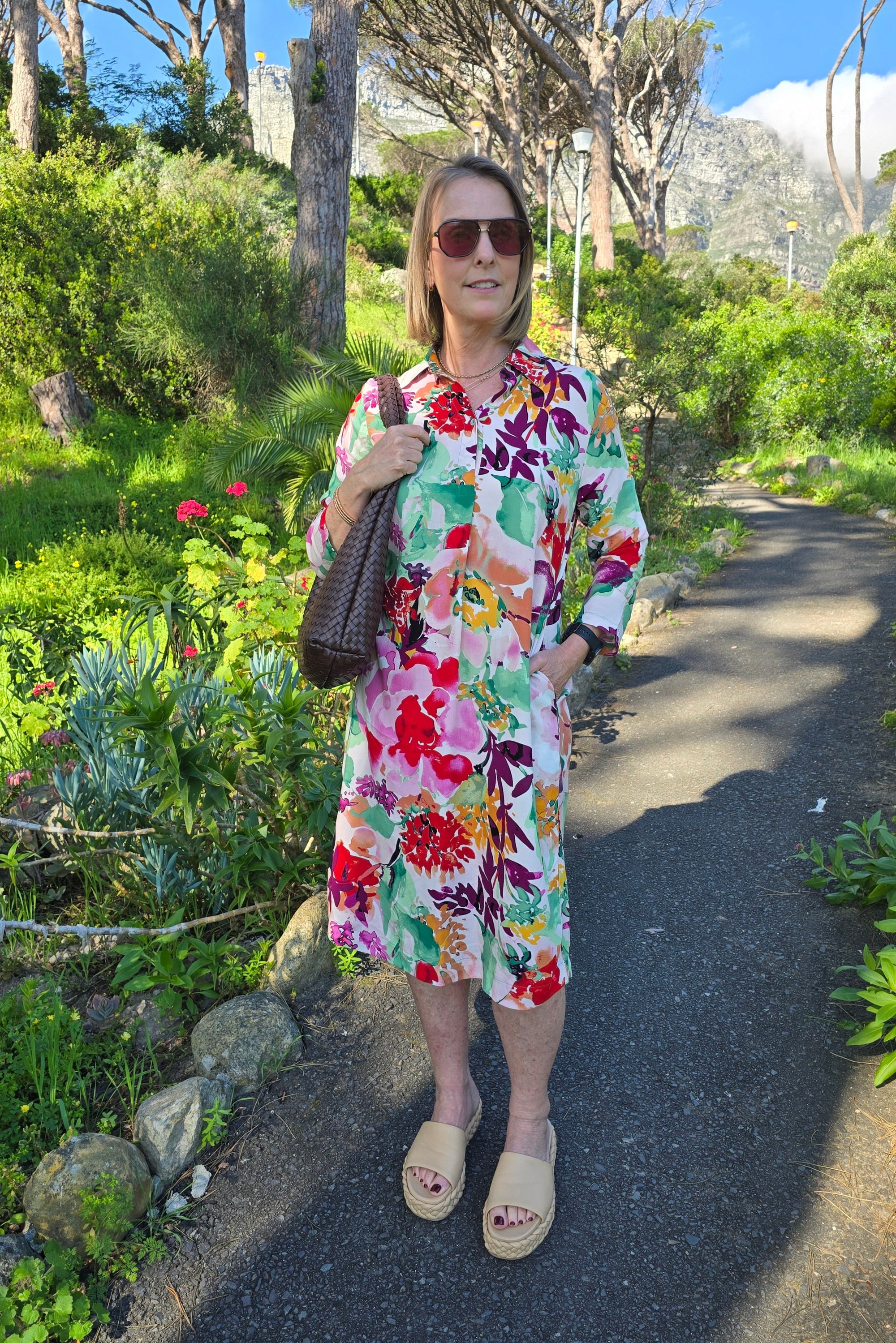Meg, Shirt Dress, Garden Breeze