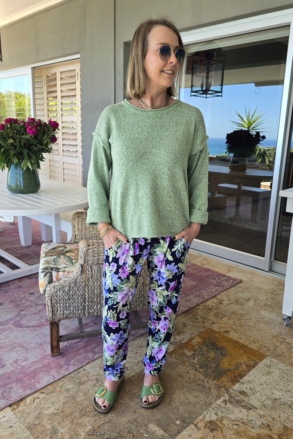 Roxanne Classic Pant - Ink & Floral