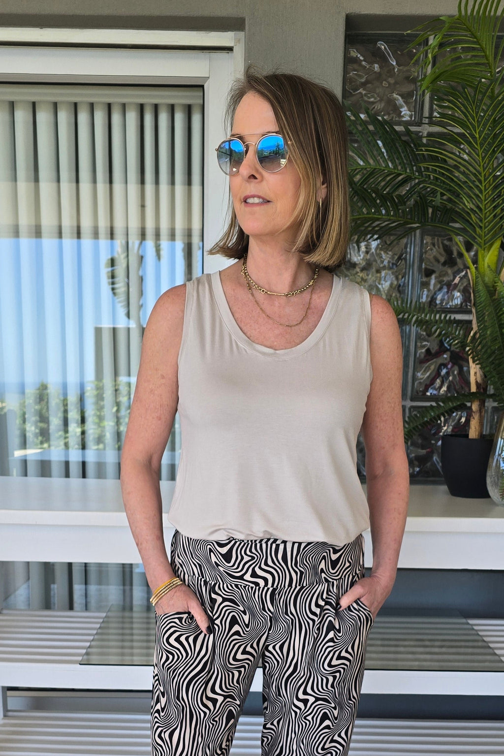 Ash - Easy Fit Cami, Stone