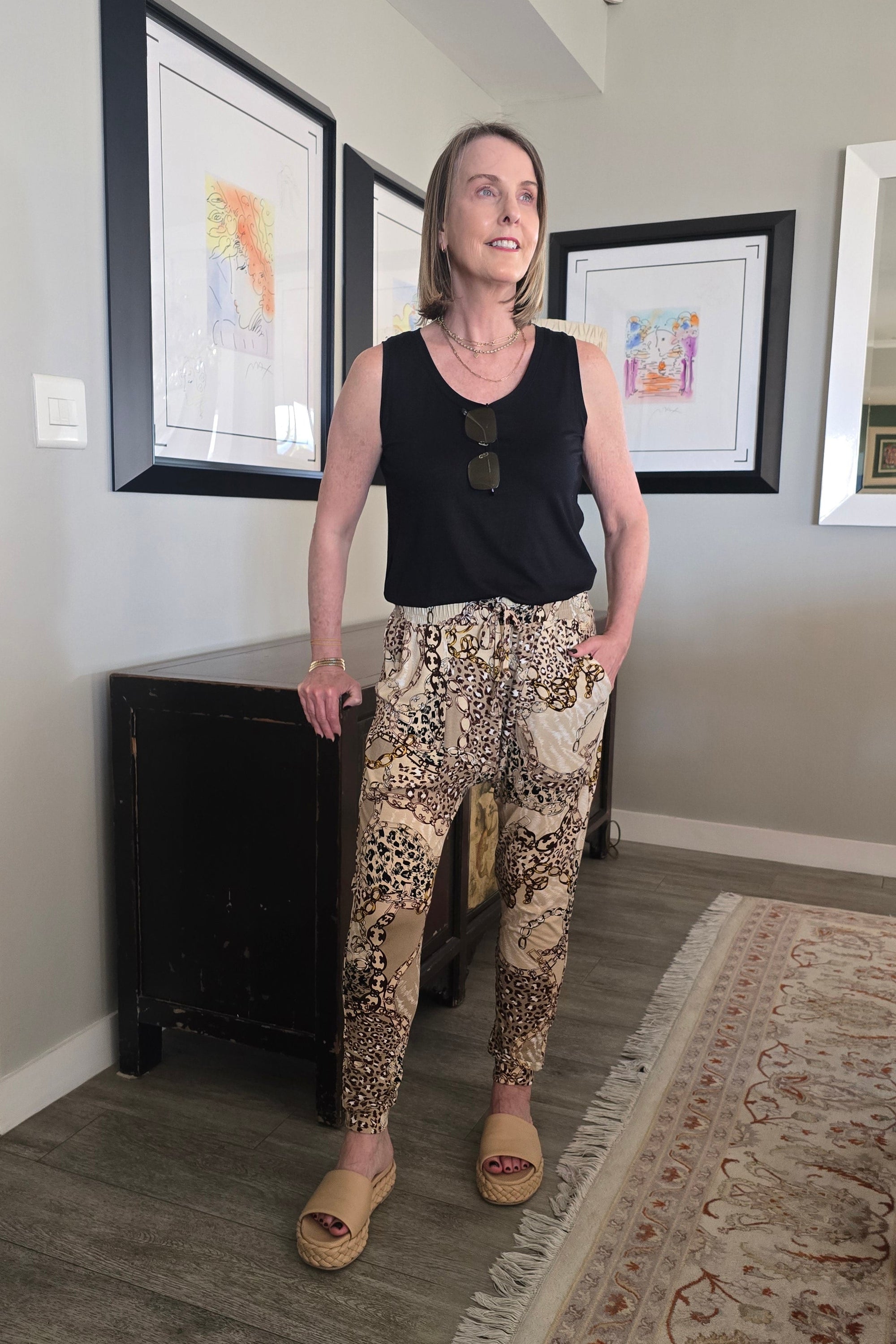 Bianca Harem Styled Pant - Natural Chain