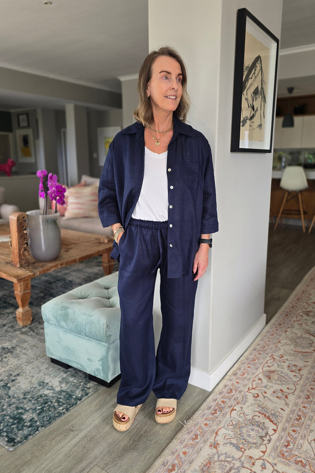 Finley - Pure Linen 3/4 Sleeve Shirt