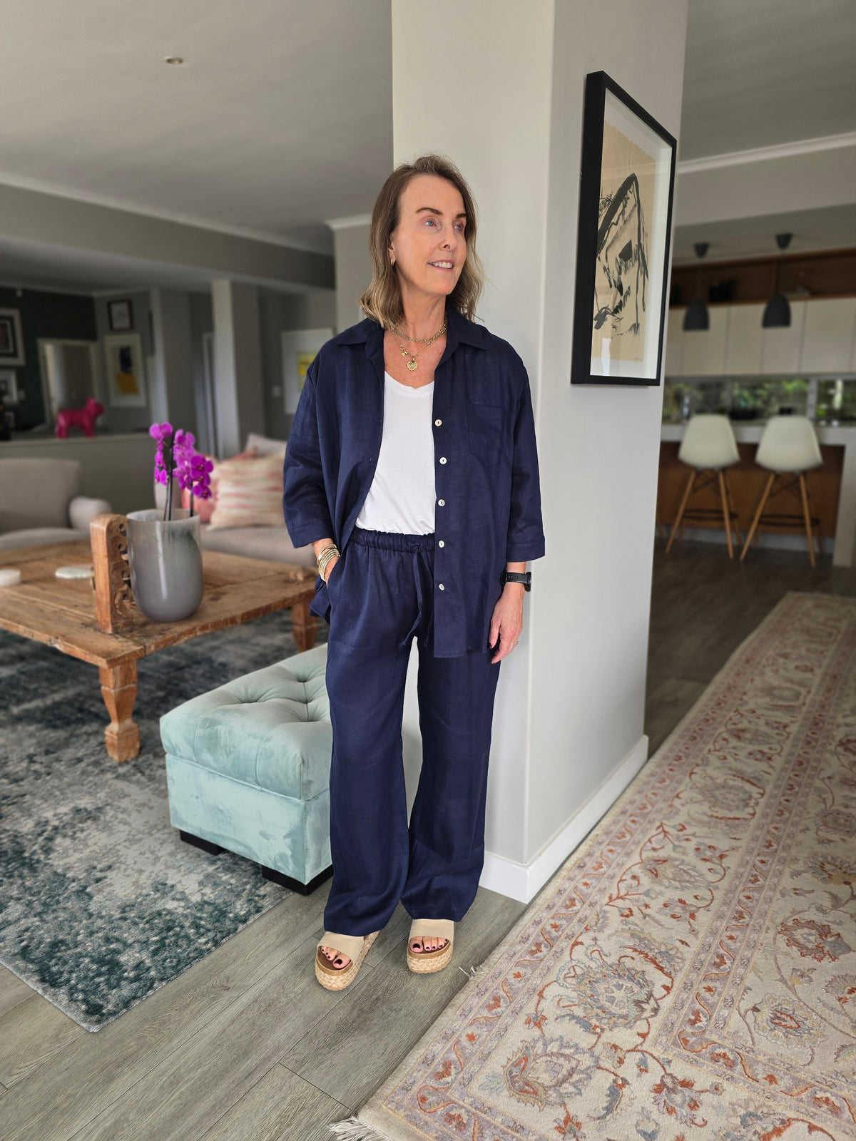 Finley - Pure Linen 3/4 Sleeve Shirt