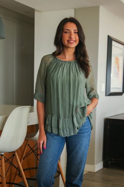 Silk Double Layer Top