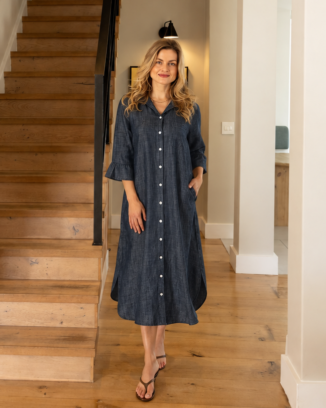 Giselle- Classic Dress, Denim