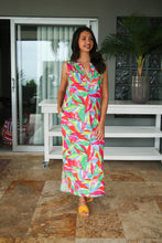 Load image into Gallery viewer, Carina - Sleeveless Dress with Mandarin Collar, Summer Splash
