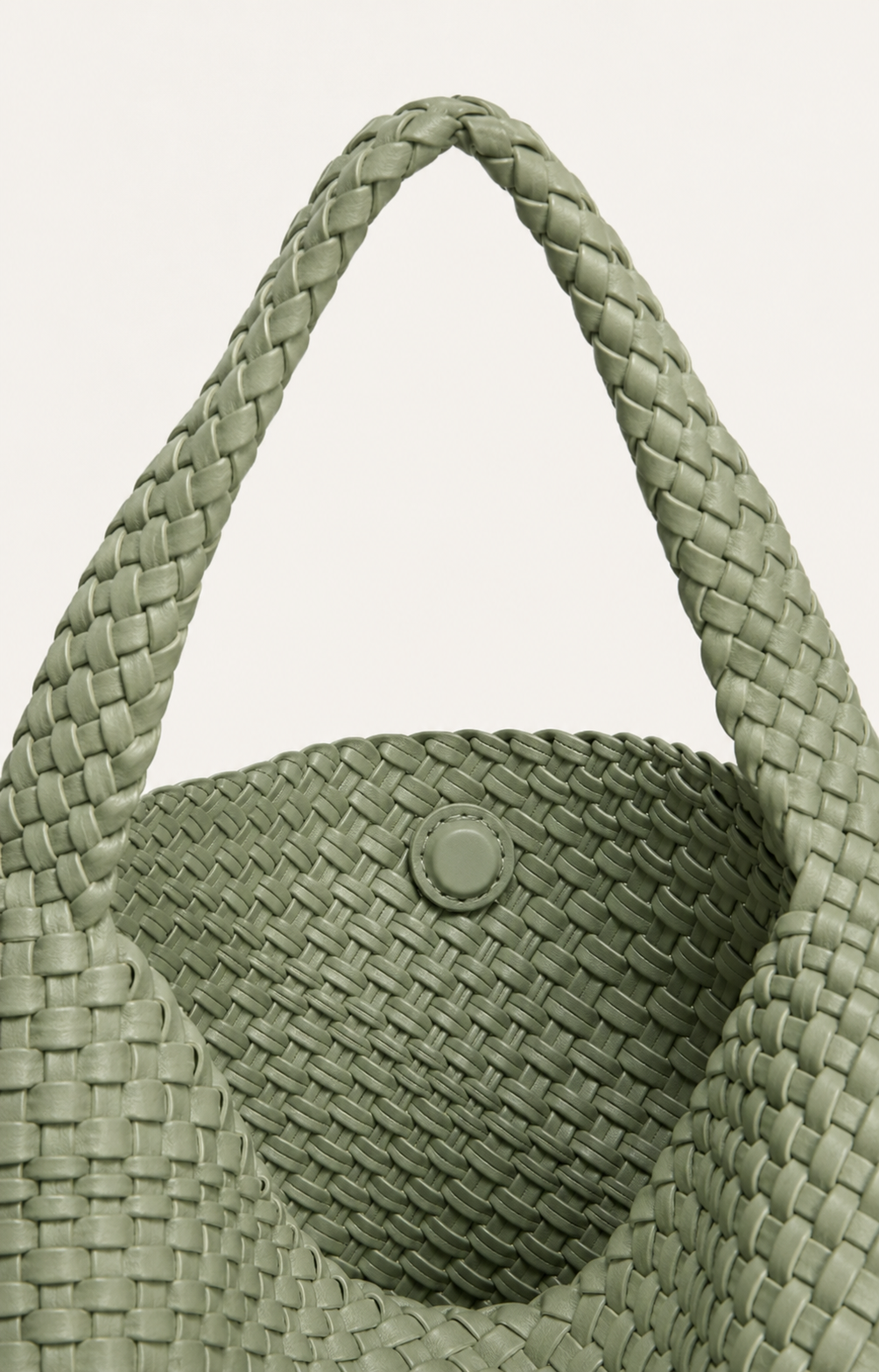 Jourdan - Plaited Vegan Bag with Matching Purse, Sage
