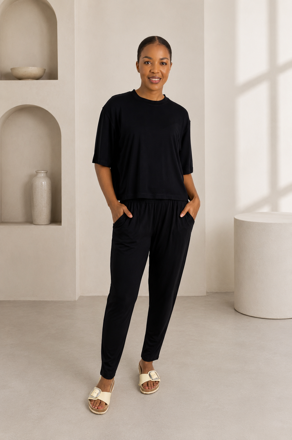 Prima- Classic Boxy Tee, Black