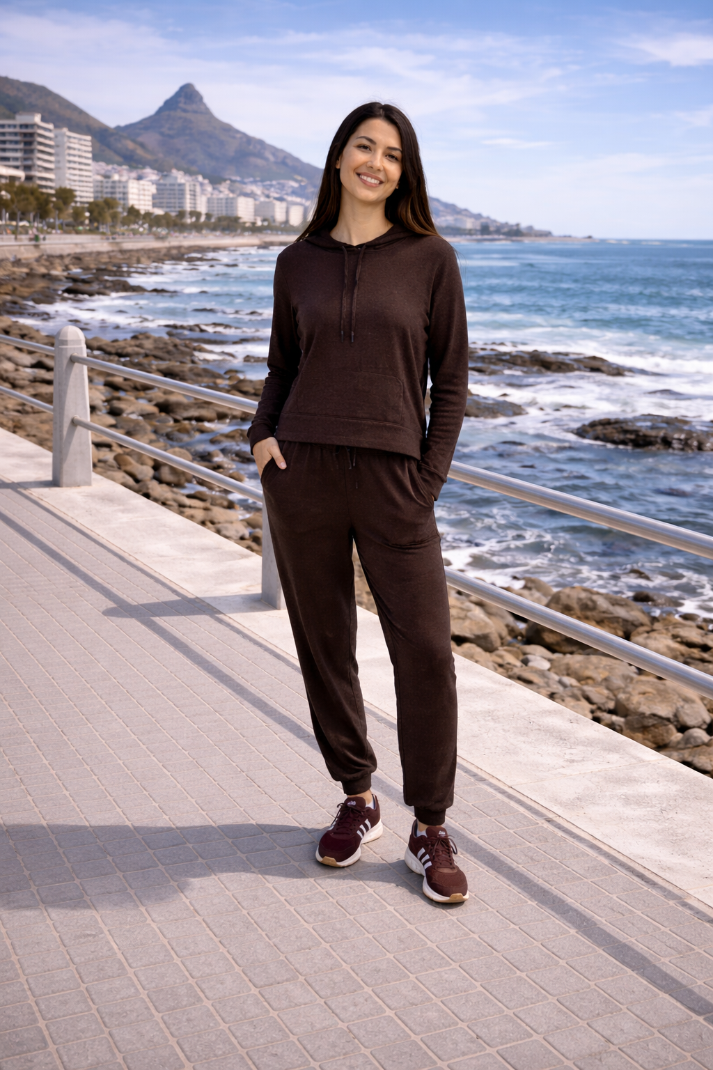 Hollis - Super Soft Cut & Sew Track Pant, Choc