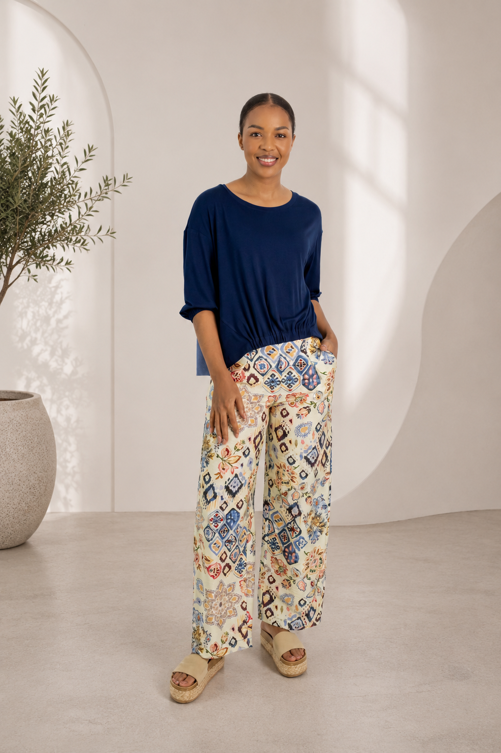 Blake- Classic Pant, Spanish Mosaic