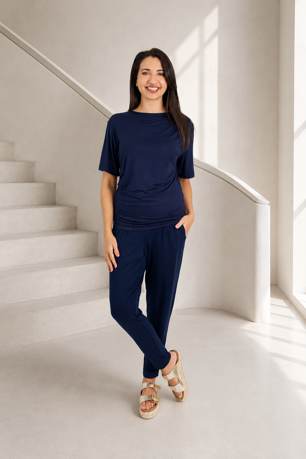 Roxanne - Navy Classic Pant