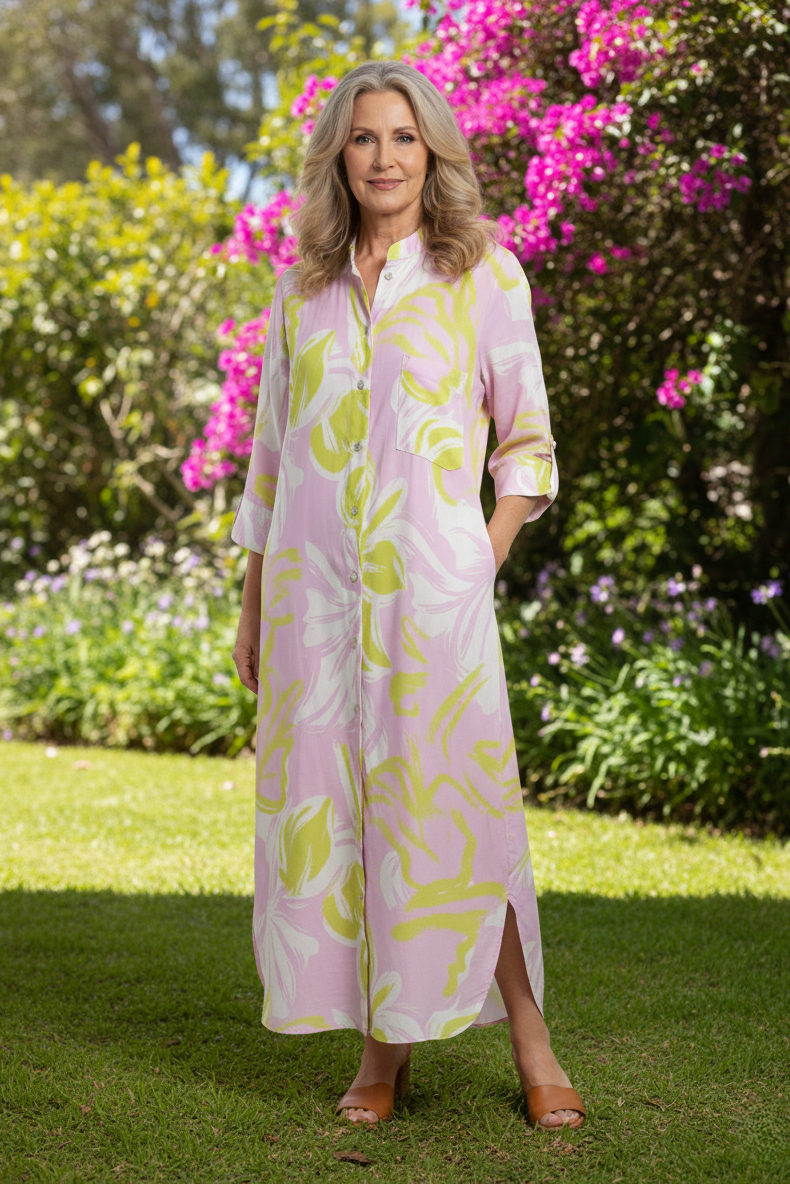 Giselle - Button Through Dress, Sorbet Dreams