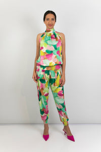 Felicite - Halter Neck Jumpsuit, Petal Palette