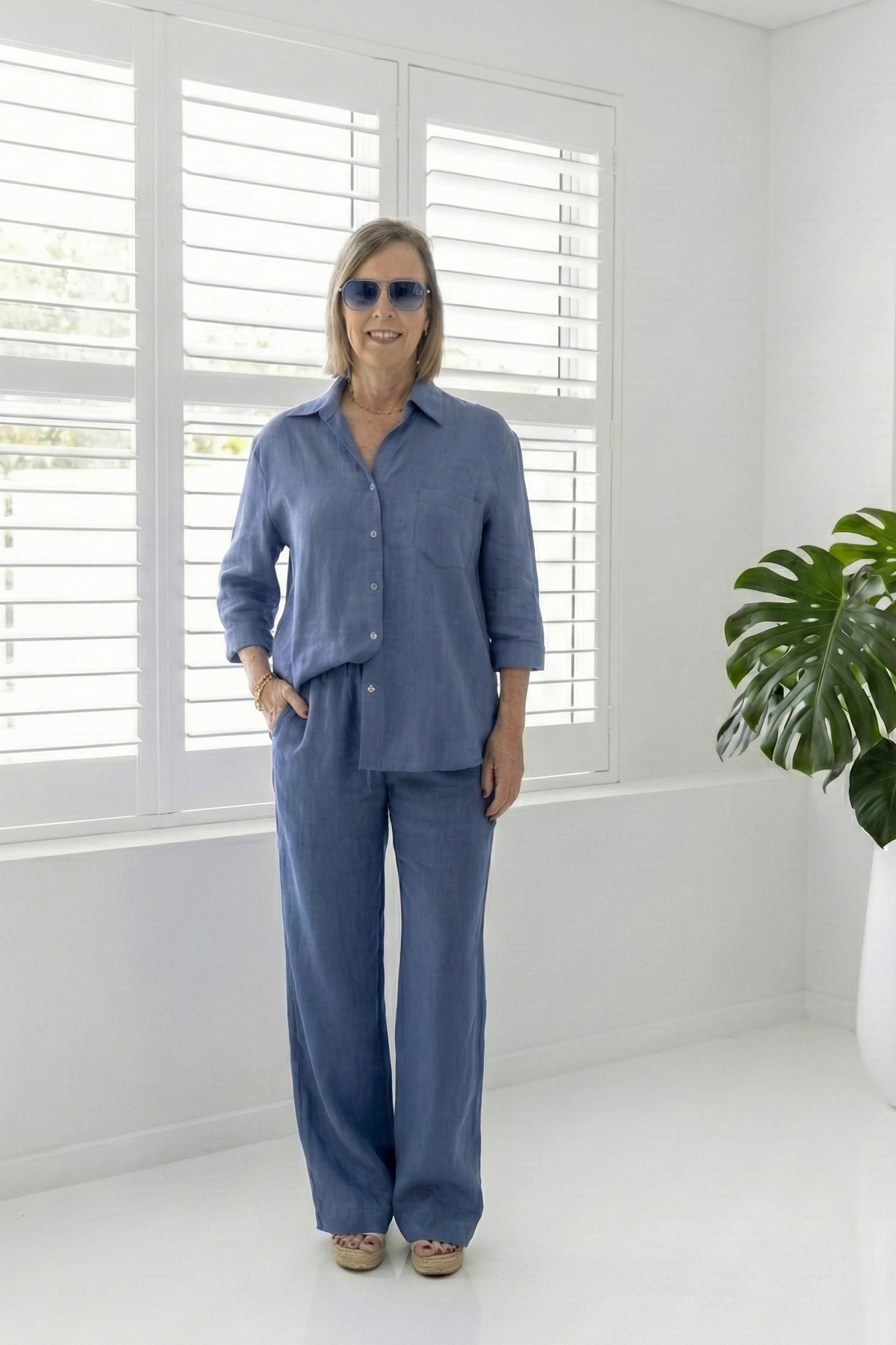 Priya - Classic Pure Linen Pant with draw string