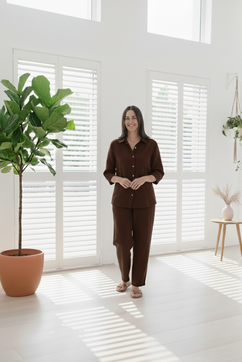 Finley - Pure Linen 3/4 Sleeve Shirt