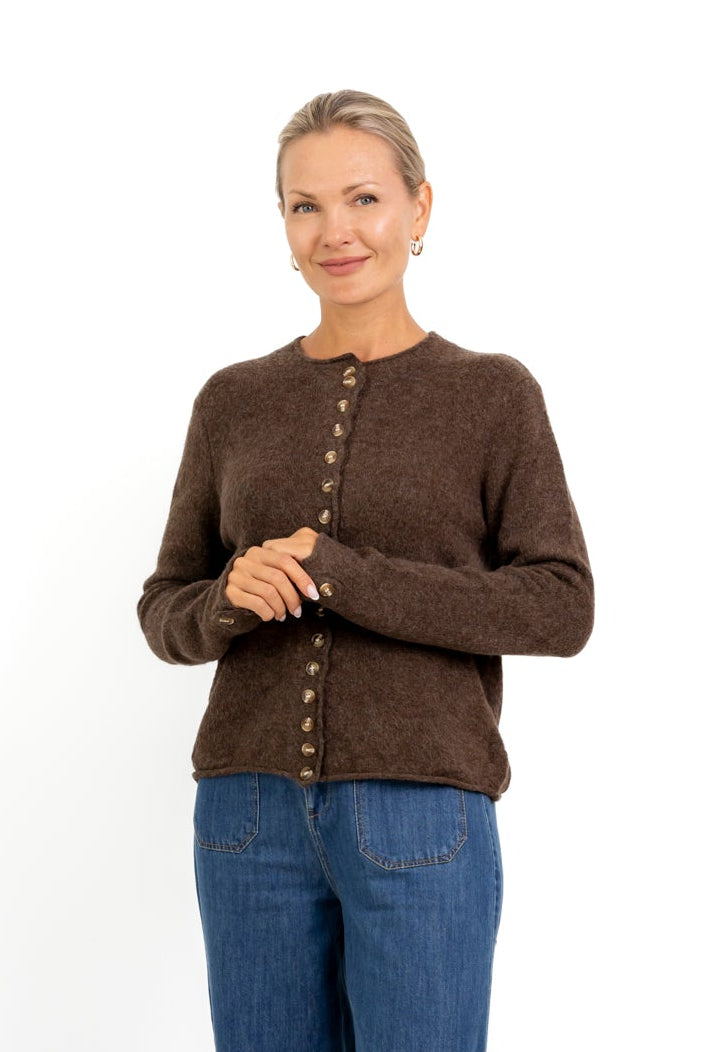 Hayward - Multi Button Cardi, Chocolate