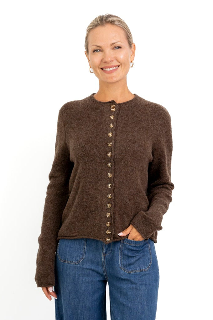 Hayward - Multi Button Cardi, Chocolate