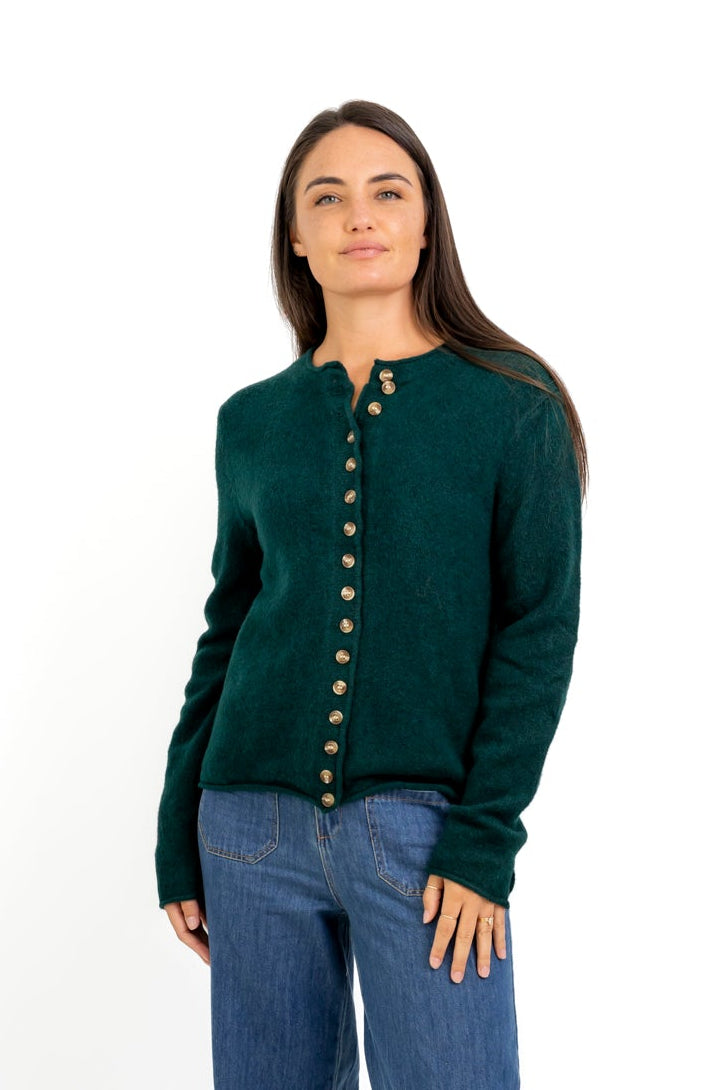 Hayward - Multi Button Cardi, Bottle Green