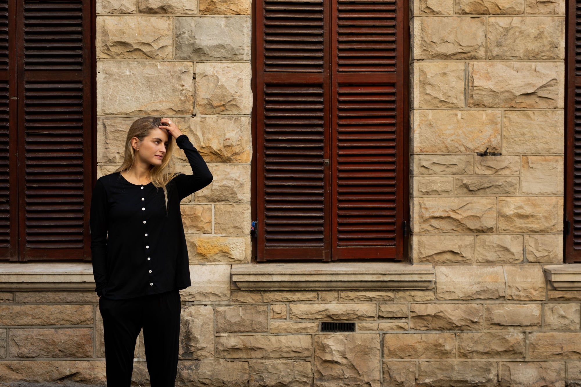 Anna- Button Through Cardi, Black