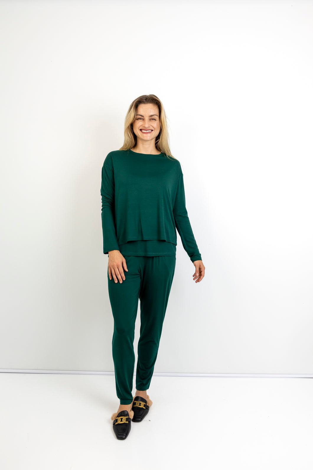 Cathy - Round Neck Double Layer Top
