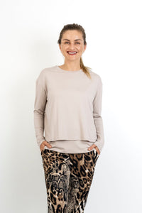 Cathy - Round Neck Double Layer Top