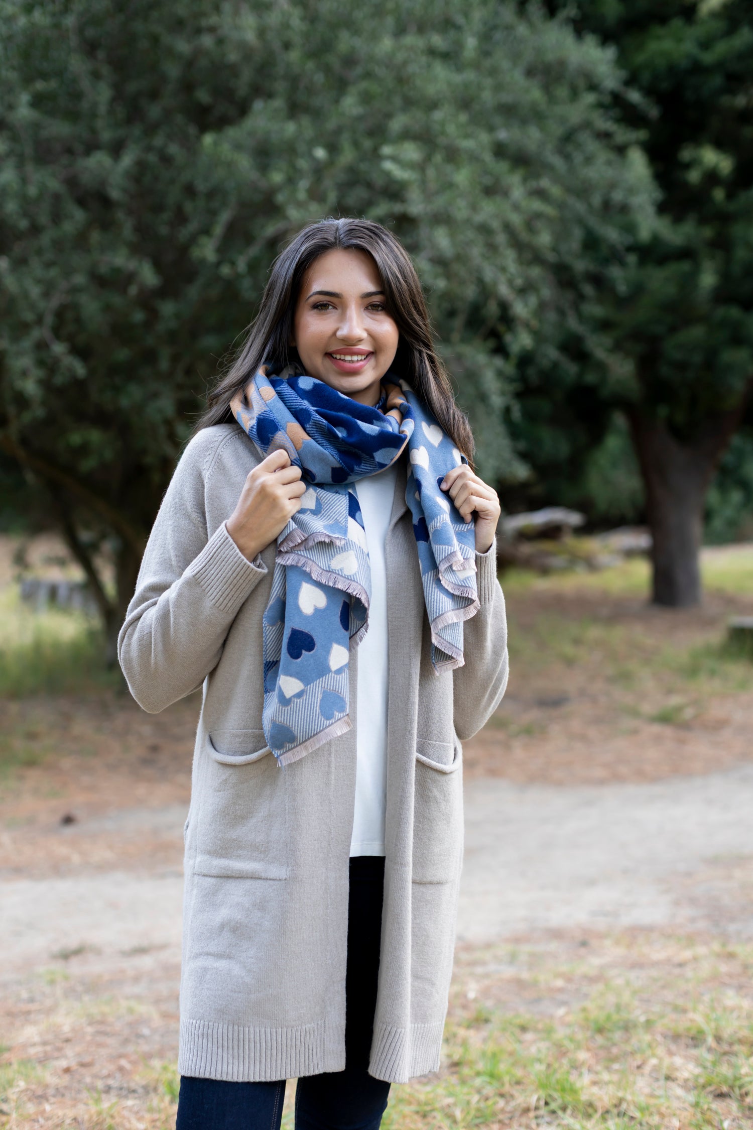 Scarf - Multi Heart Design