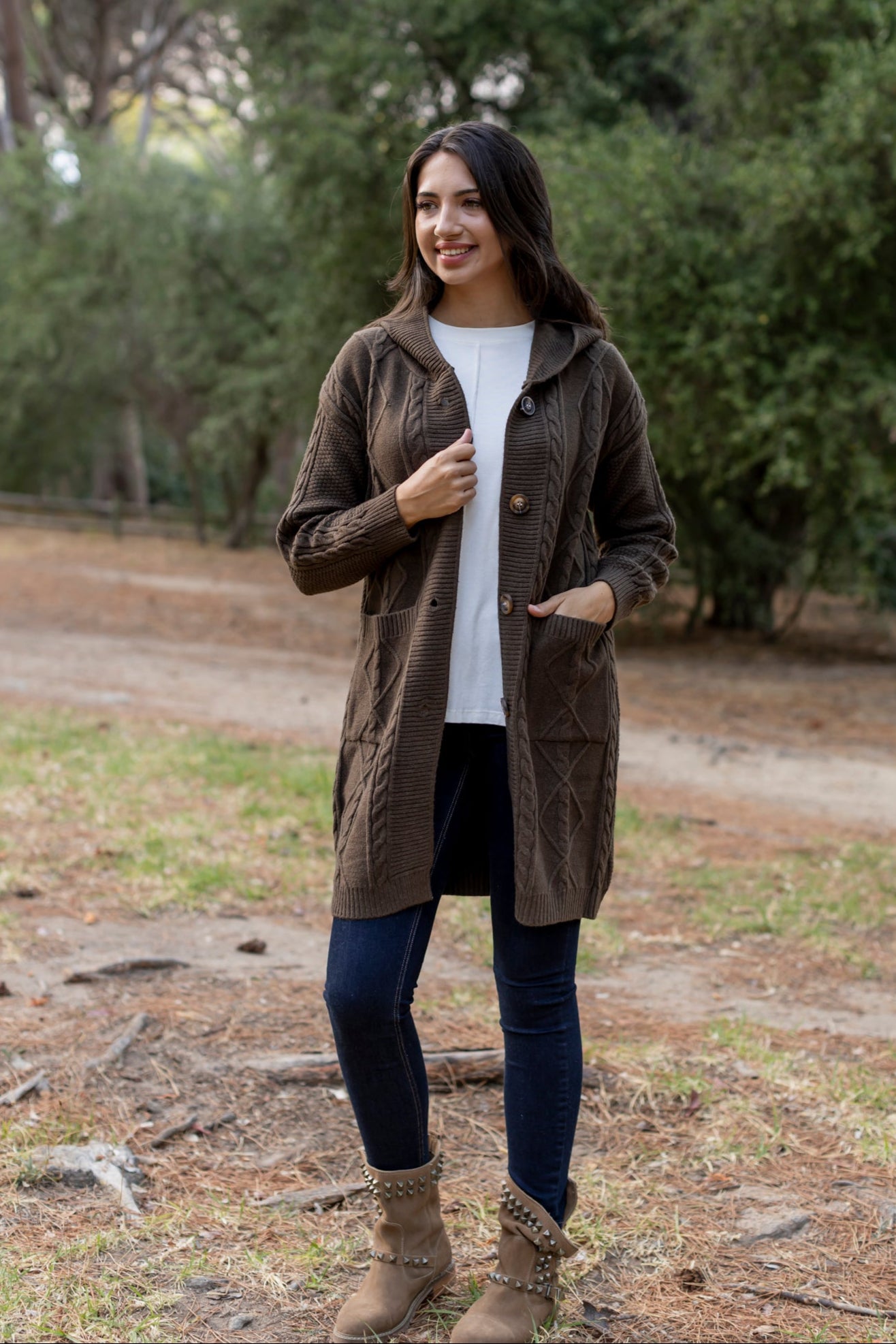 Malaga - Cable Hoody Cardigan