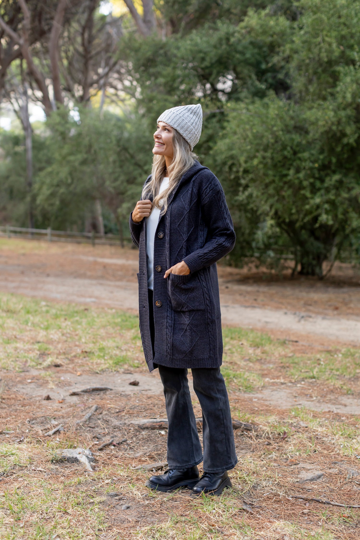Malaga - Cable Hoody Cardigan