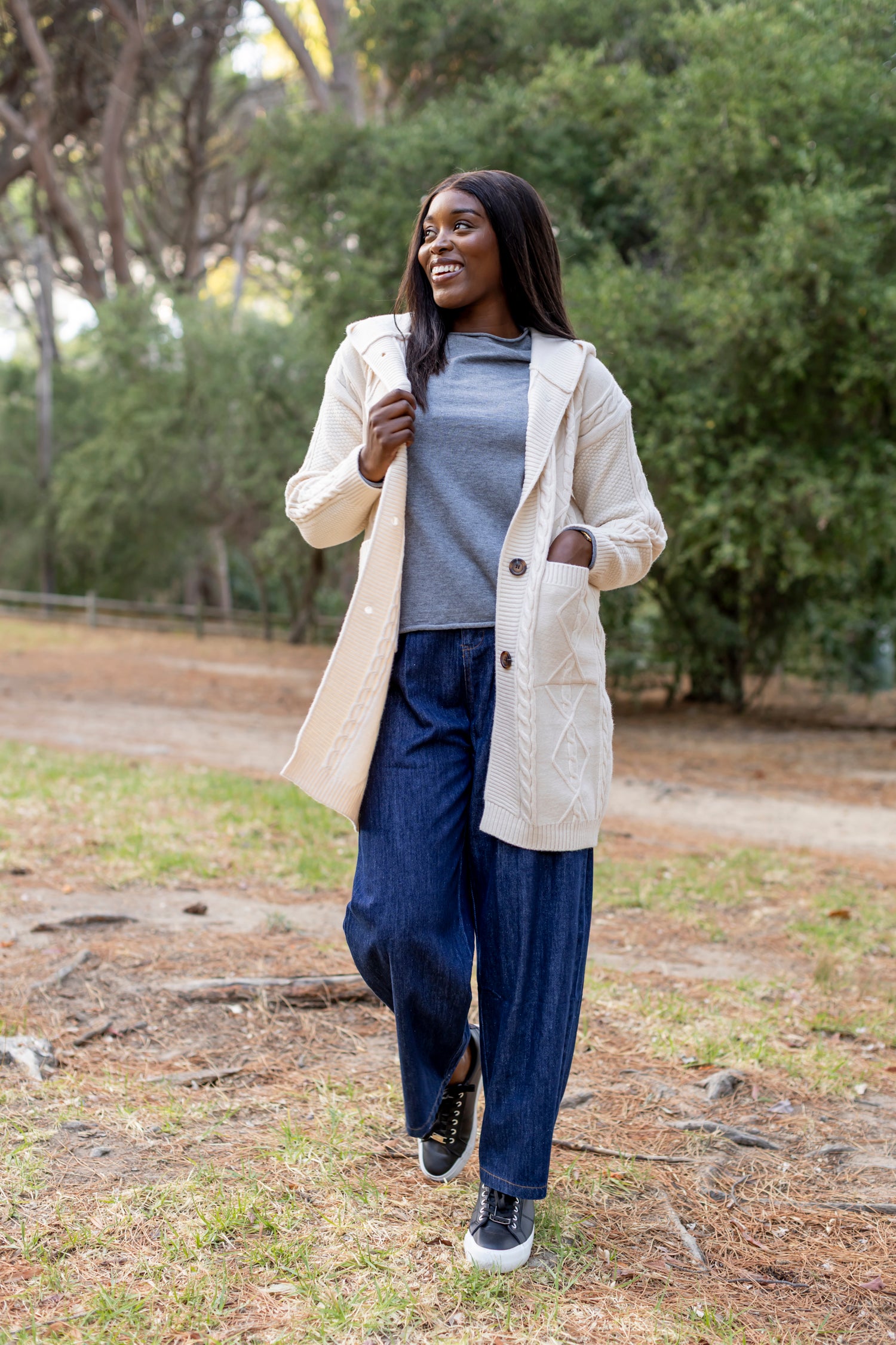 Malaga - Cable Hoody Cardigan
