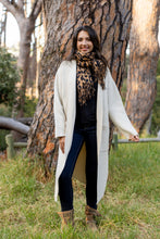 Load image into Gallery viewer, Cadiz - Long Hoody Cardi with Pockets, Cream
