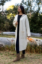 Load image into Gallery viewer, Cadiz - Long Hoody Cardi with Pockets, Cream
