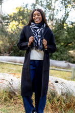 Load image into Gallery viewer, Cadiz - Long Hoody Cardi with Pockets, Black
