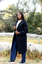 Load image into Gallery viewer, Cadiz - Long Hoody Cardi with Pockets, Black
