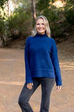 Load image into Gallery viewer, Ponza - Rib Cuff Turtle Neck Knit, Navy
