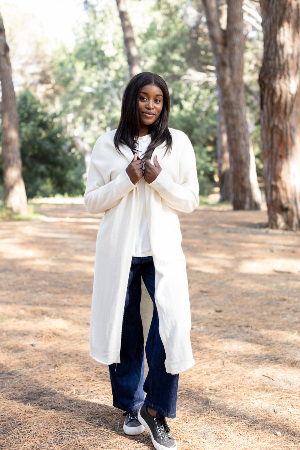 Padova - Long Classic Cardi, Cream