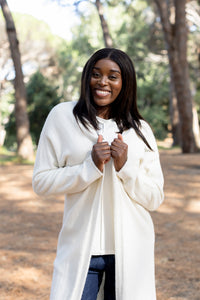 Padova - Long Classic Cardi, Cream