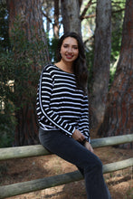 Load image into Gallery viewer, Beau - Stripes Tee with Sleeve Detail
