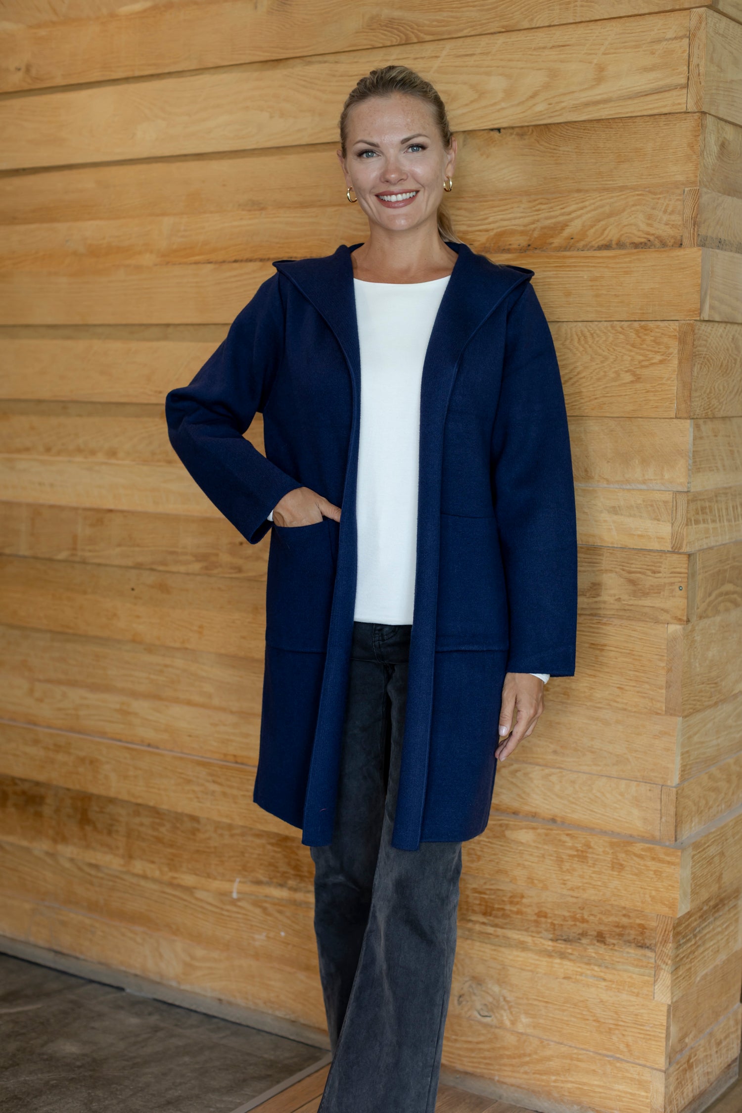 Monaco - Hoody Pom Pom, Navy
